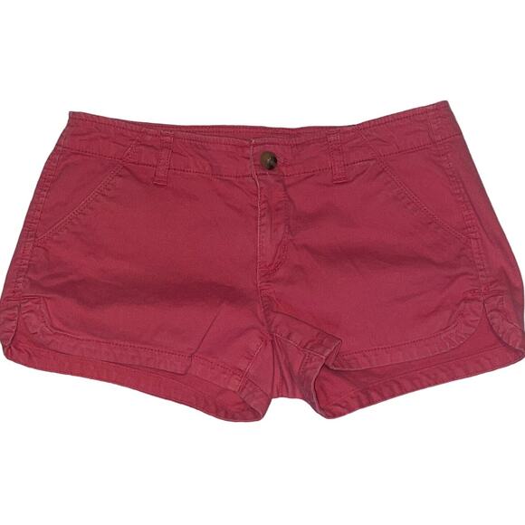 Arizona Women's Juniors (WAIST 28”) Pink Shortie Shorts Size 5 Textured Lined - Picture 1 of 4